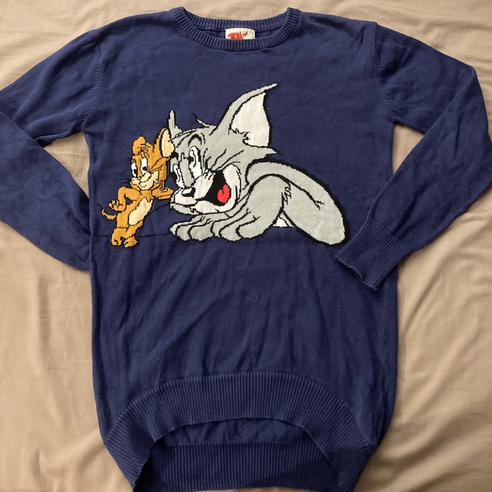 Tom and Jerry Cotten Knit Sweater